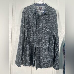 Moon Shine Mens Long Sleeve Gray Patterned Shirt XXL NWOT